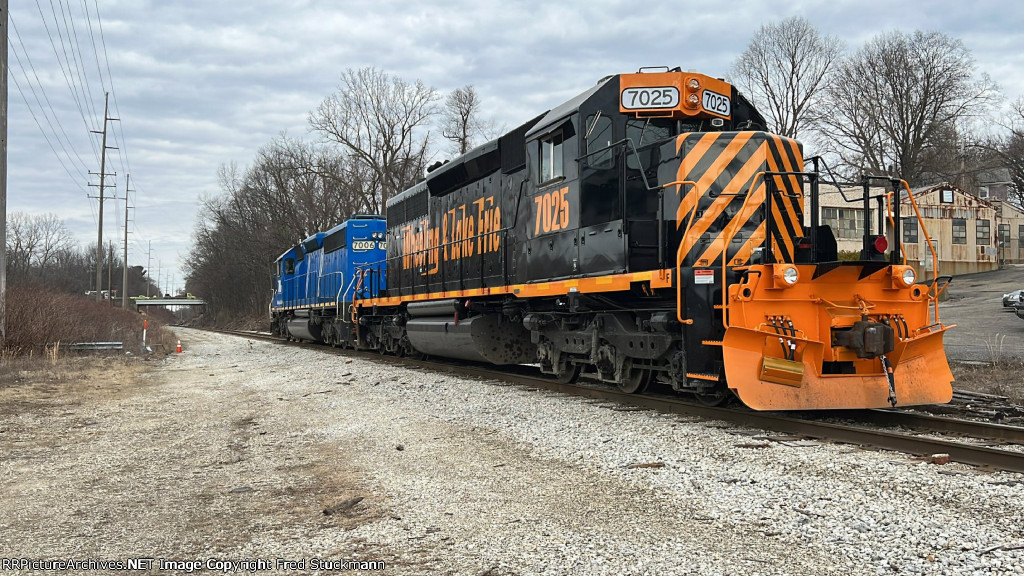 WE 7025 has come through the yard and will now work the Metro.